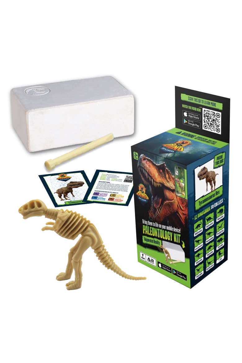 Ar Dinosaur Xl and Brick Combo 10 Inch T Rex Figure and Dig Kit, Alternate, color, Multicolored