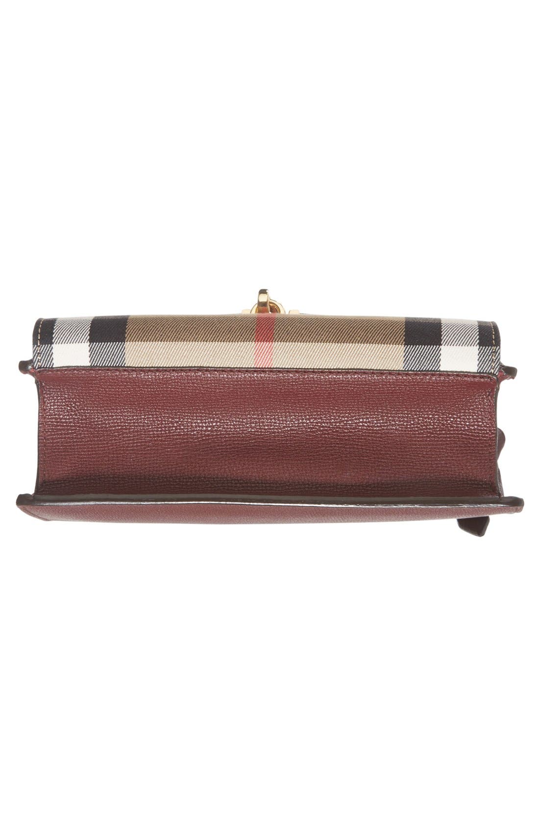'Small Macken' Check Crossbody Bag, Alternate, color, MAHOGANY RED