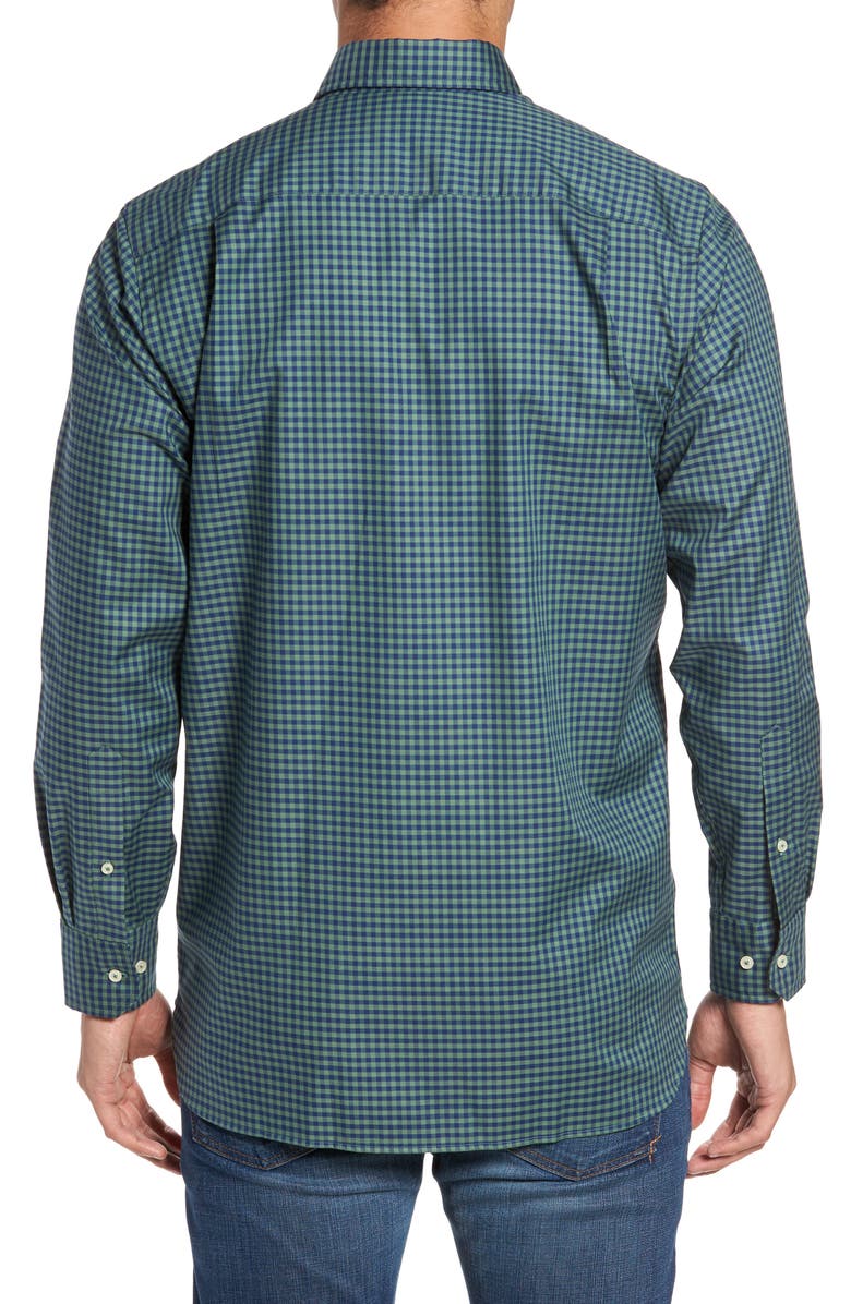 Southern Tide Ridgeland Classic Fit Plaid Sport Shirt, Alternate, color, Dark Green