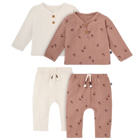 Henley Tops with Pants Set