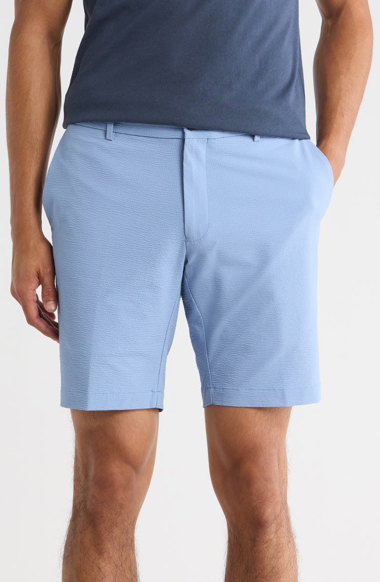 Peter Millar Matlock Seersucker Performance Shorts, Main, color, Angelite