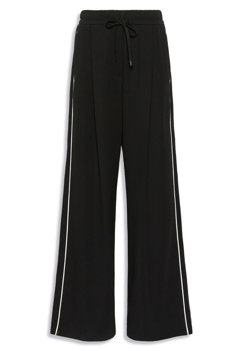 Godezia Wide Leg Jersey Pants, Alternate, color, BLACK