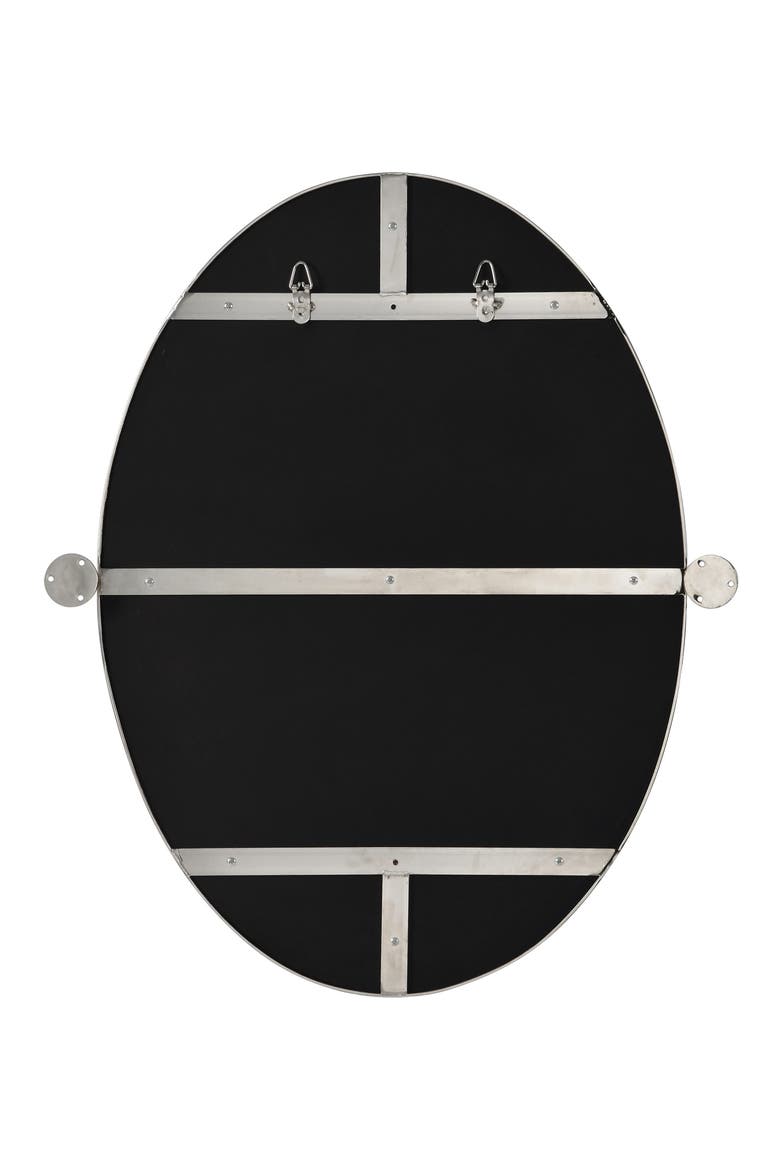 Azalea Oval Wall Mirror, Alternate, color, POLISHED NICKEL