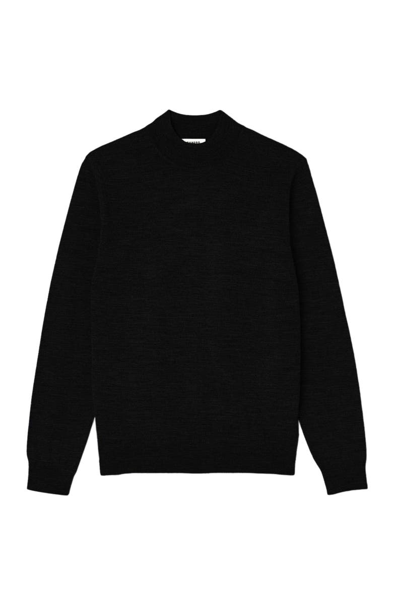 SANDRO Wool sweater with high neck, Alternate, color, Black