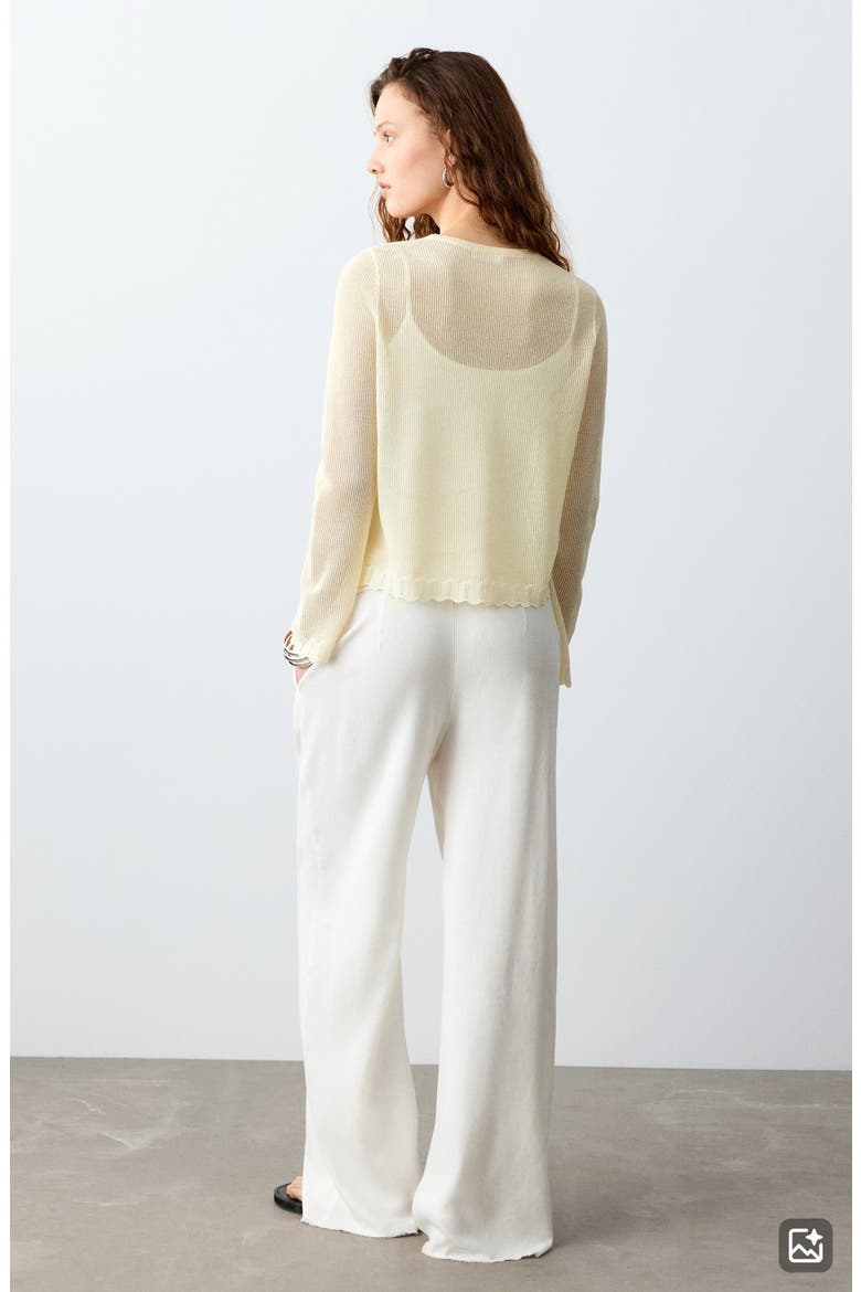 Drawstring Straight Leg Pants, Alternate, color, OFF WHITE