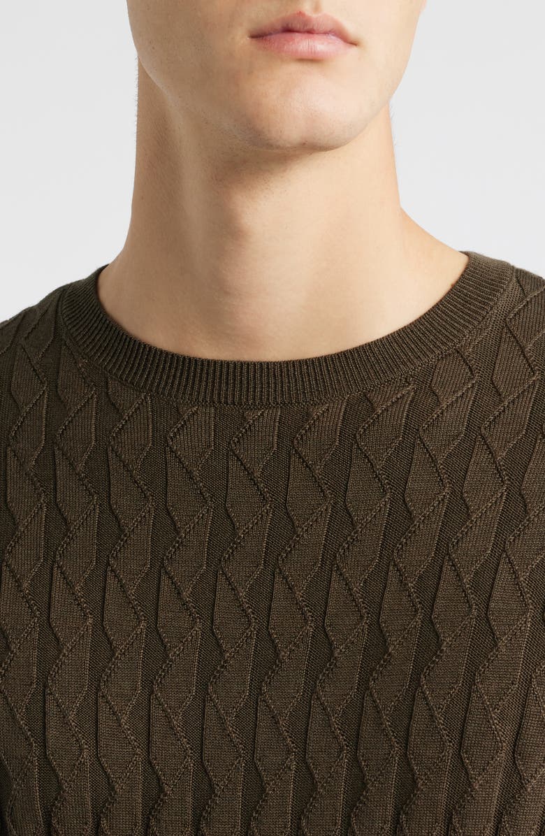 Emporio Armani Texture Knit Sweater, Alternate, color, Green