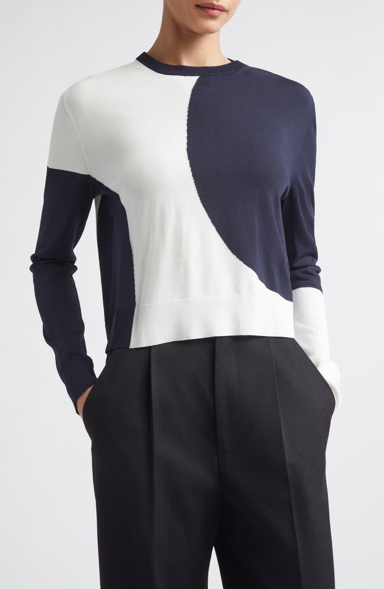 Max Mara Dot Intarsia Sweater, Main, color, White