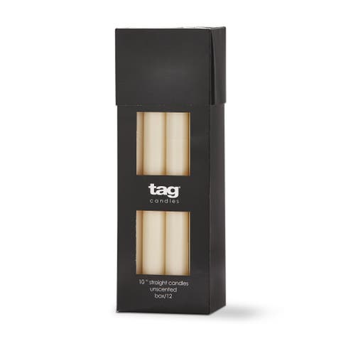 Color Studio Ivory Straight Taper Paraffin Wax Candle Set