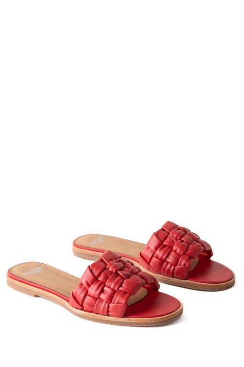 Fortress Nora Woven Slide Sandal In Coral