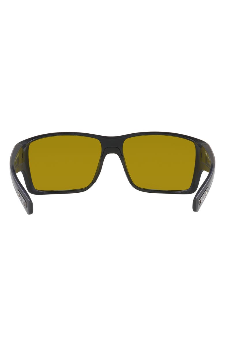 Costa Del Mar 63mm Mirrored Polarized Oversize Square Sunglasses, Alternate, color, Black Silver