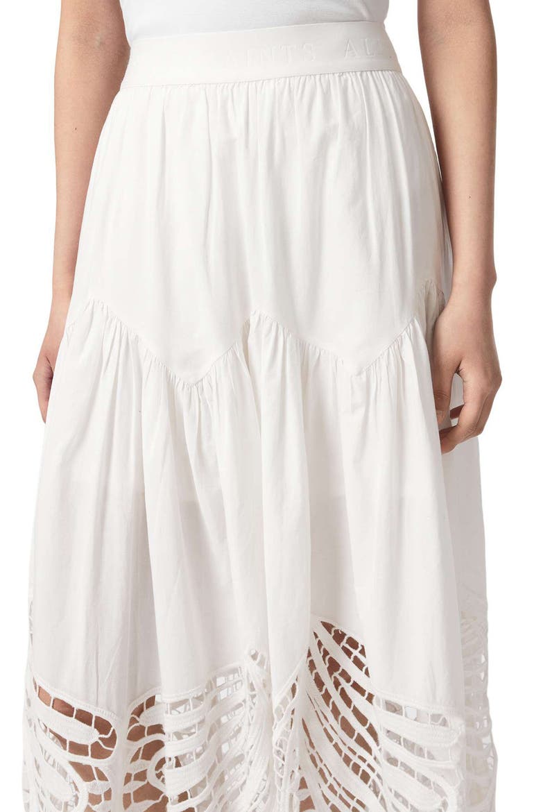 Femi Openwork Maxi Skirt, Alternate, color, CHALK WHITE