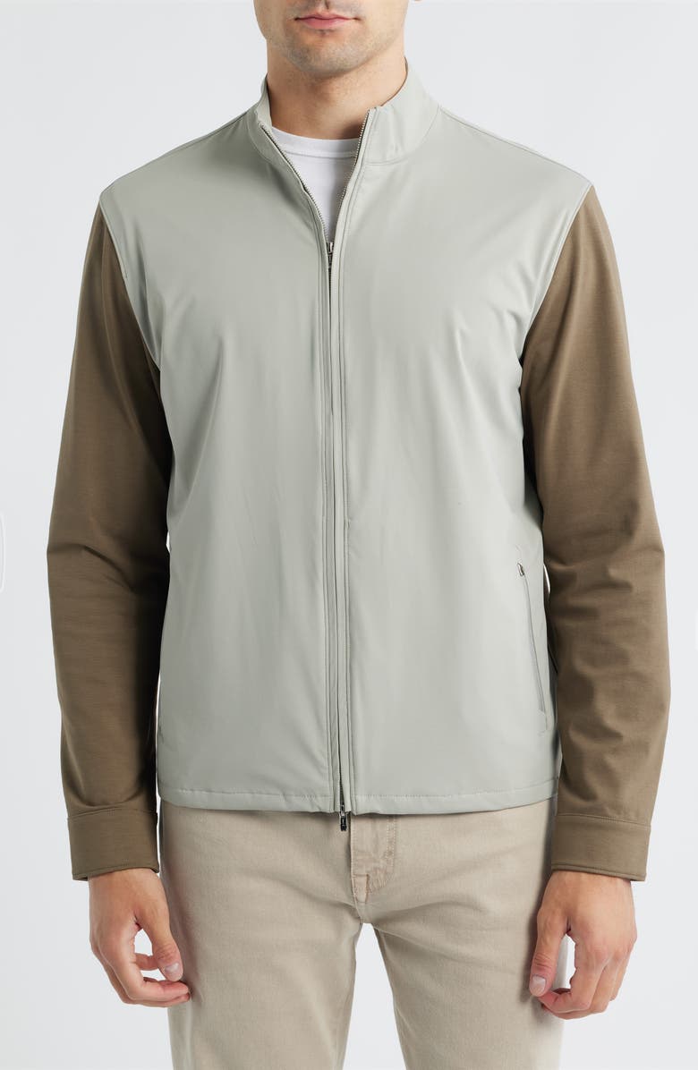 johnnie-O Milano Water Repellent Zip Jacket, Alternate, color, Khaki