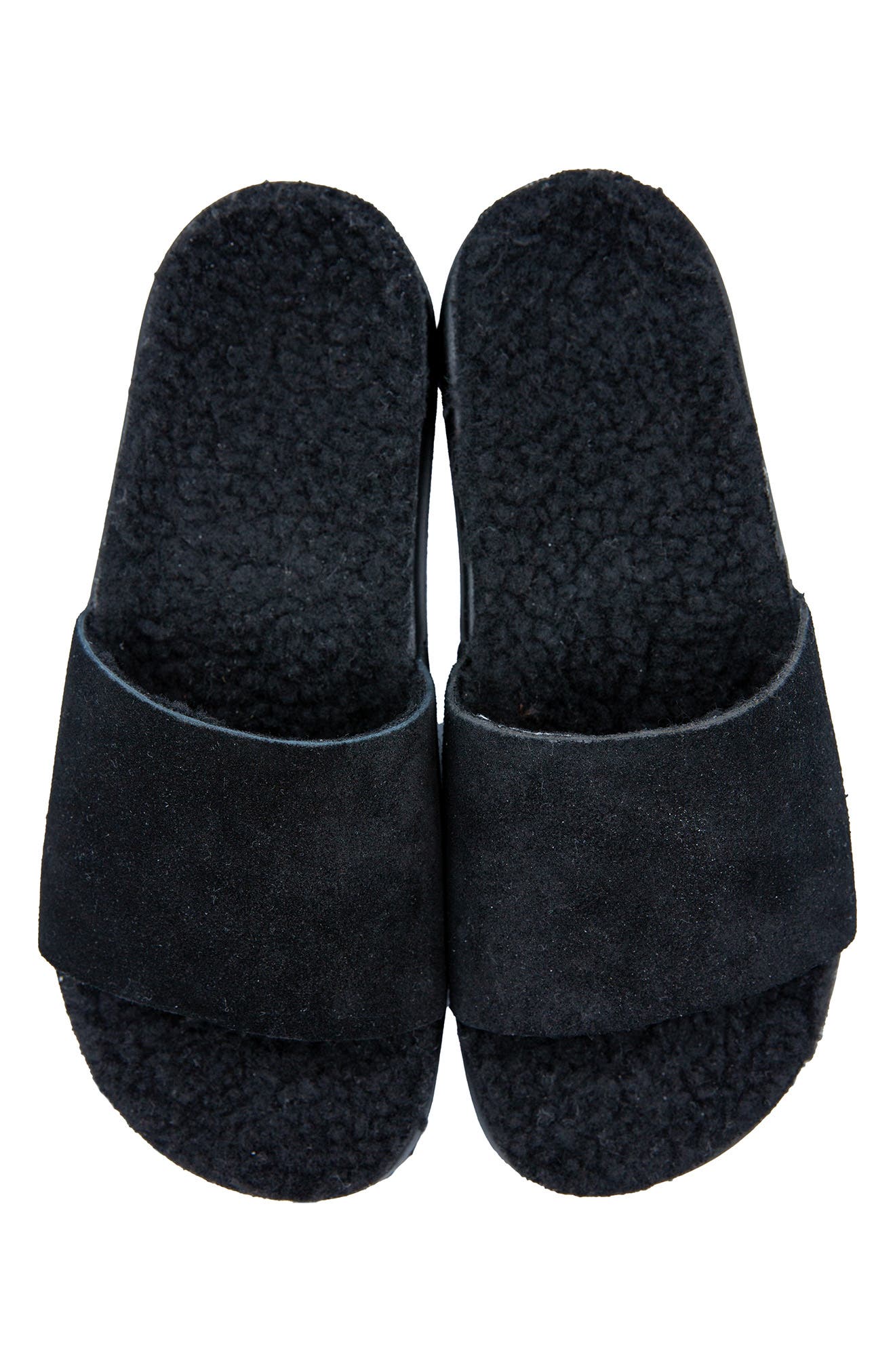 BRANDBLACK Apres Kashiba Faux Shearling Slide Sandal, Alternate, color, 