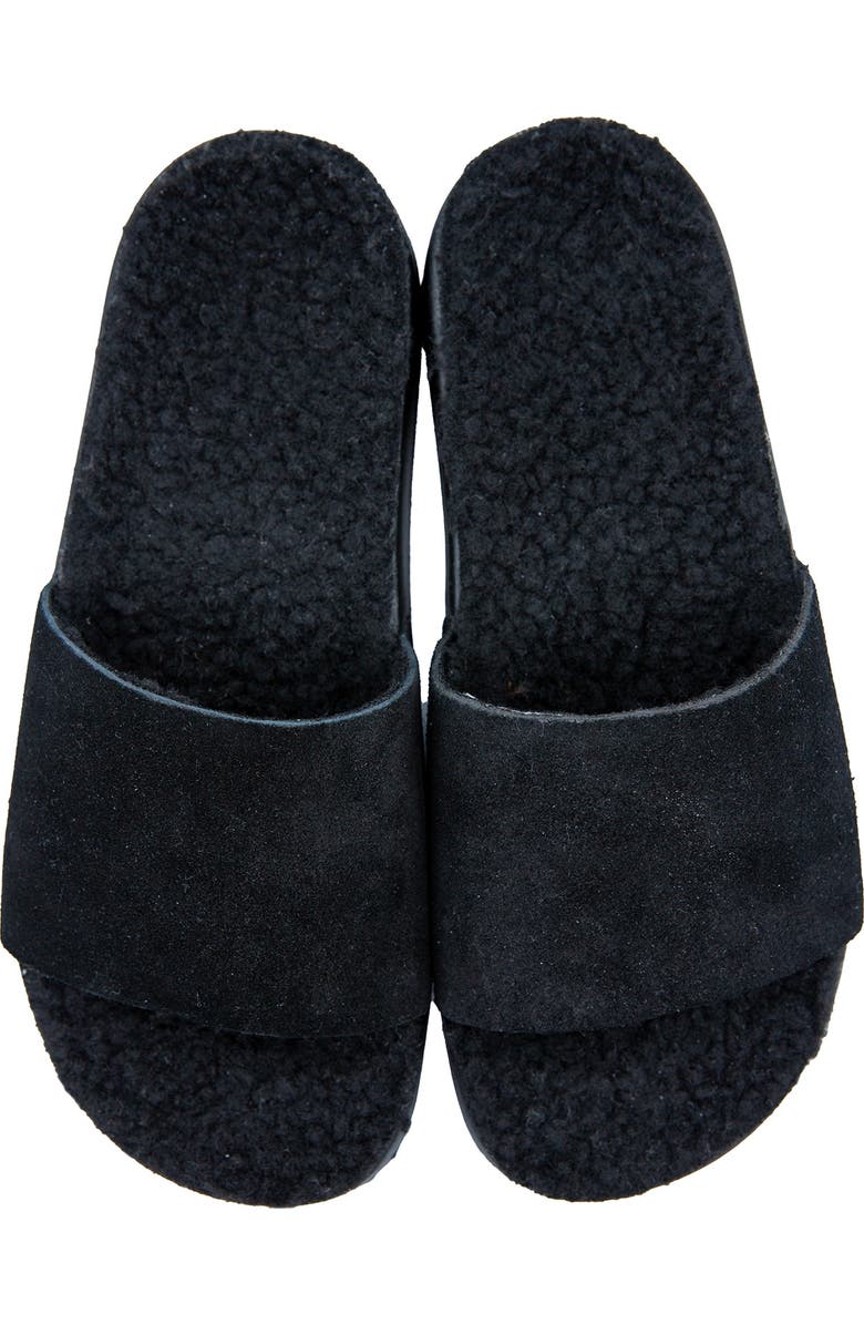 BRANDBLACK Apres Kashiba Faux Shearling Slide Sandal, Alternate, color,