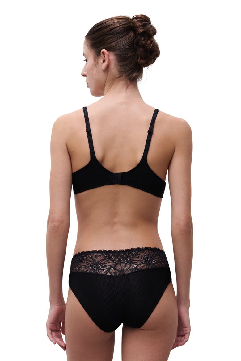 Sublime Mid Rise Bikini, Alternate, color, BLACK