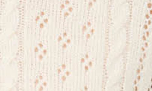 Blu Pepper Pointelle Cardigan In Neutral