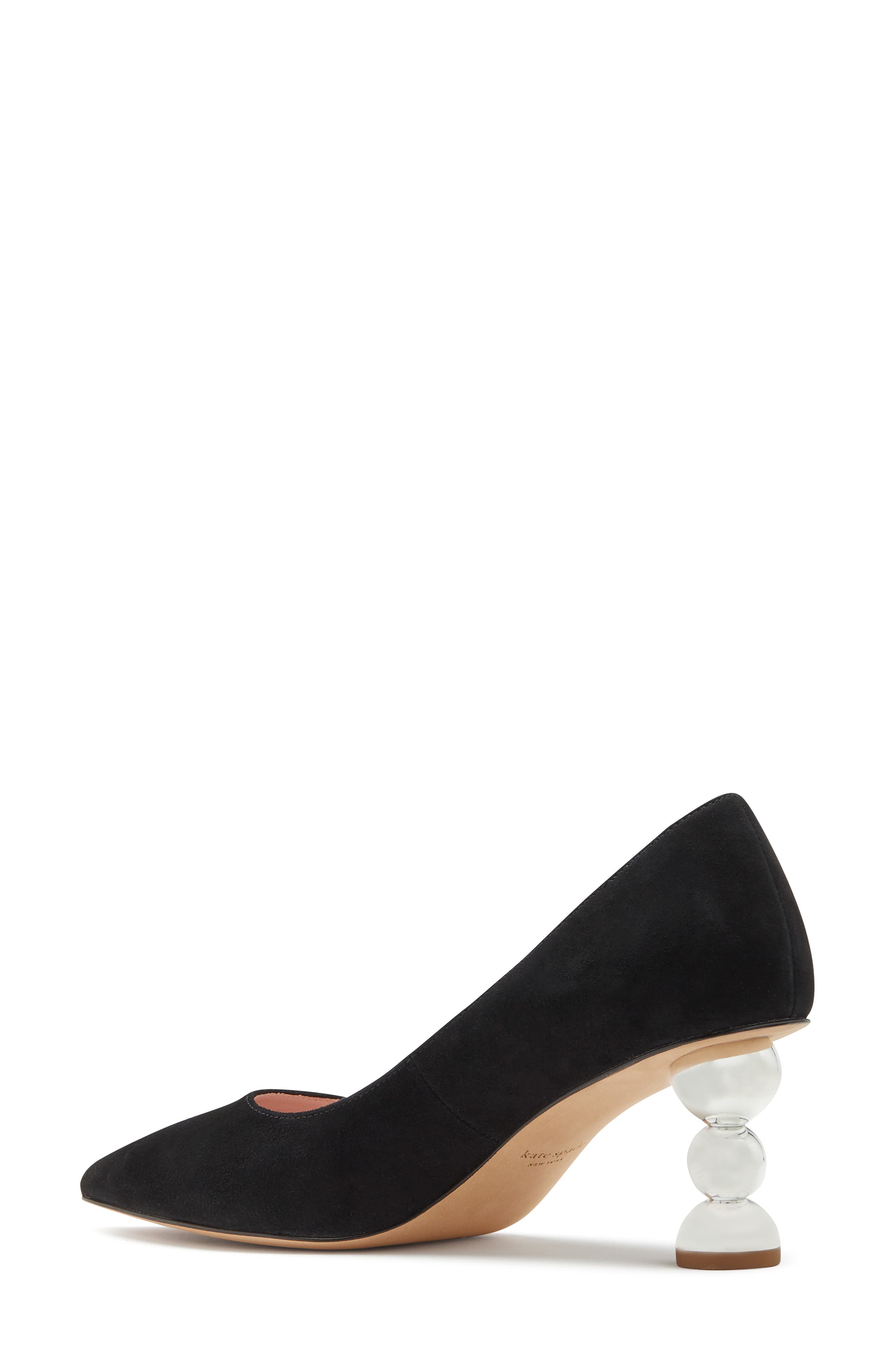 Kate Spade New York charmer pointed toe pump, Alternate, color, Black/ Silver