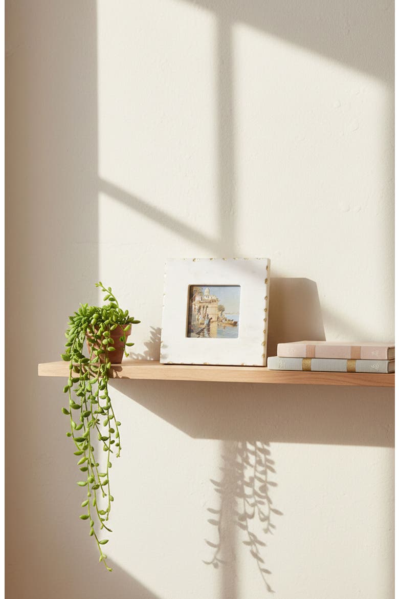 Claire Marble 4" x 4" Picture Frame, Alternate, color, WHITE