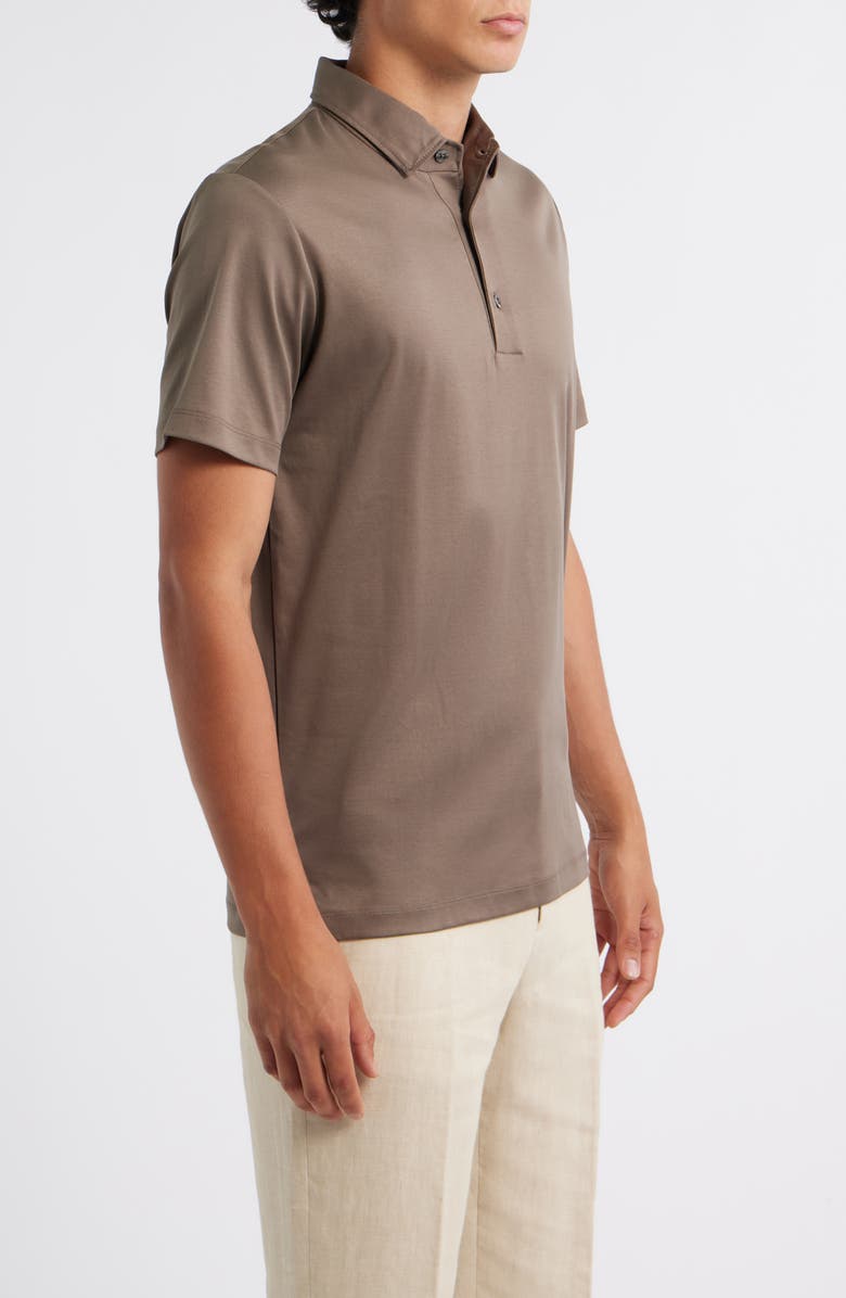 Aurélien AUR1 Solid Cotton Polo, Alternate, color, Ash Grey