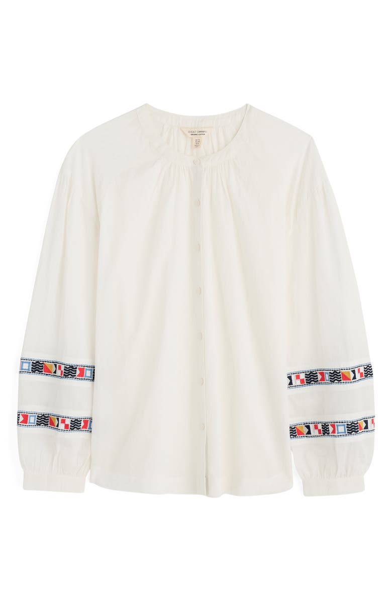 Seasalt Cornwall Weaving Sea Organic Cotton Peasant Shirt, Alternate, color,