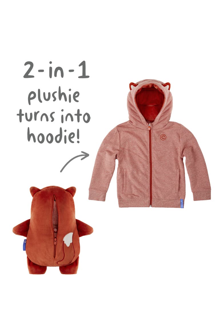 Flynn 2-in-1 Stuffed Animal Hoodie, Alternate, color, BURNT ORANGE
