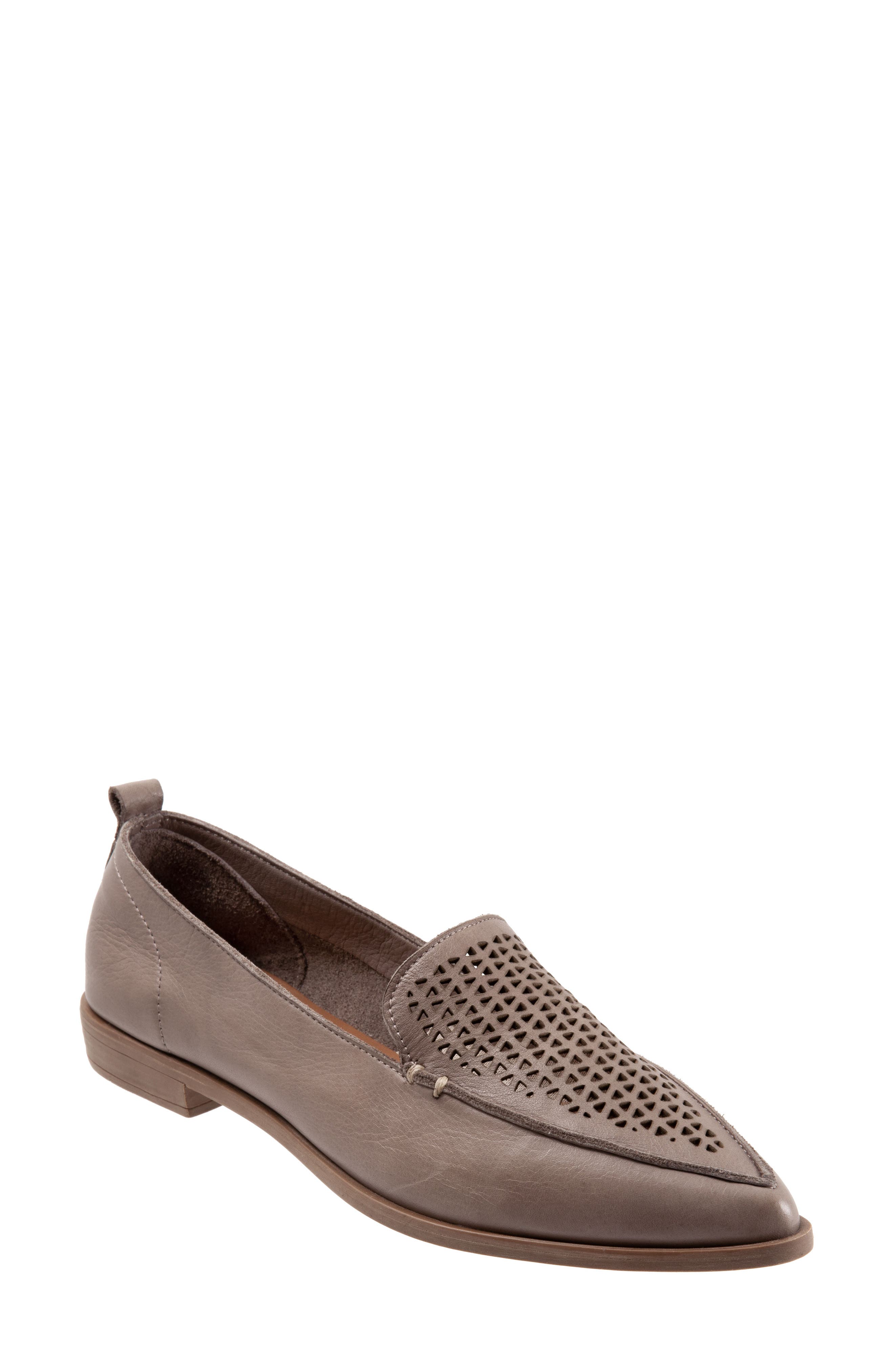 Blazey Pointed Toe Flat, Main, color, GREY