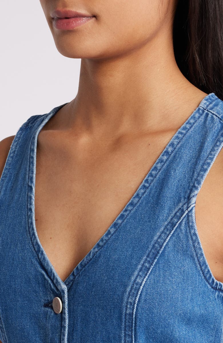 Marine Layer Daisy Denim Vest, Alternate, color, 