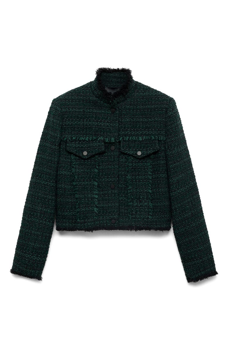 MANGO High Collar Tweed Jacket, Main, color,