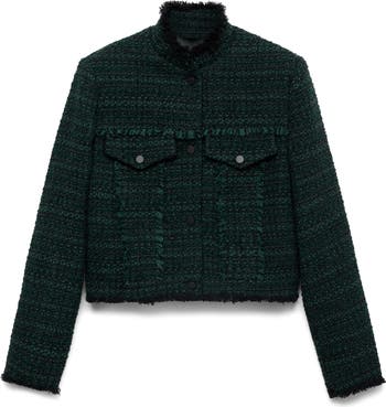 MANGO High Collar Tweed Jacket | Nordstrom