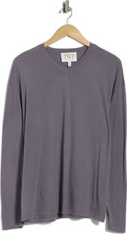 TWP Supima Cotton V-Neck Long Sleeve Top