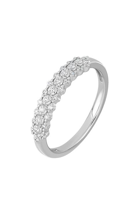 Mykonos 18K White Gold Diamond Stackable Ring