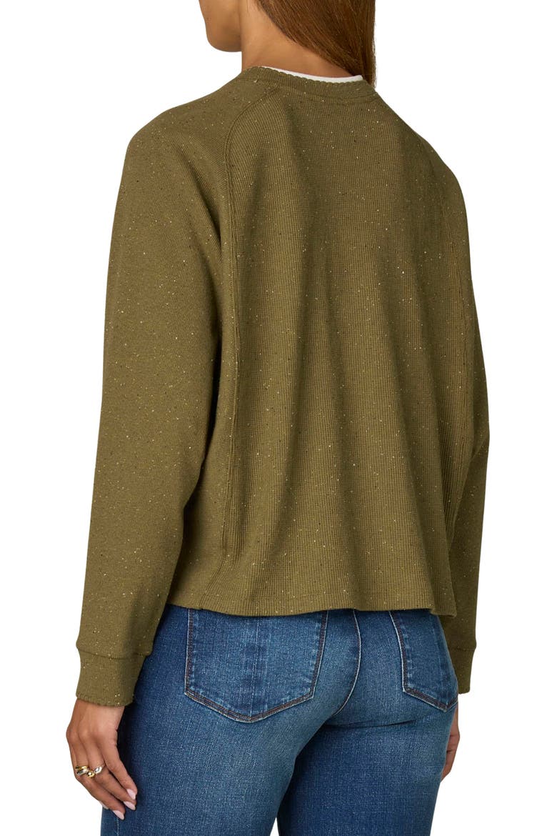 Raglan Sleeve Rib Top, Alternate, color, FOREST MOSS