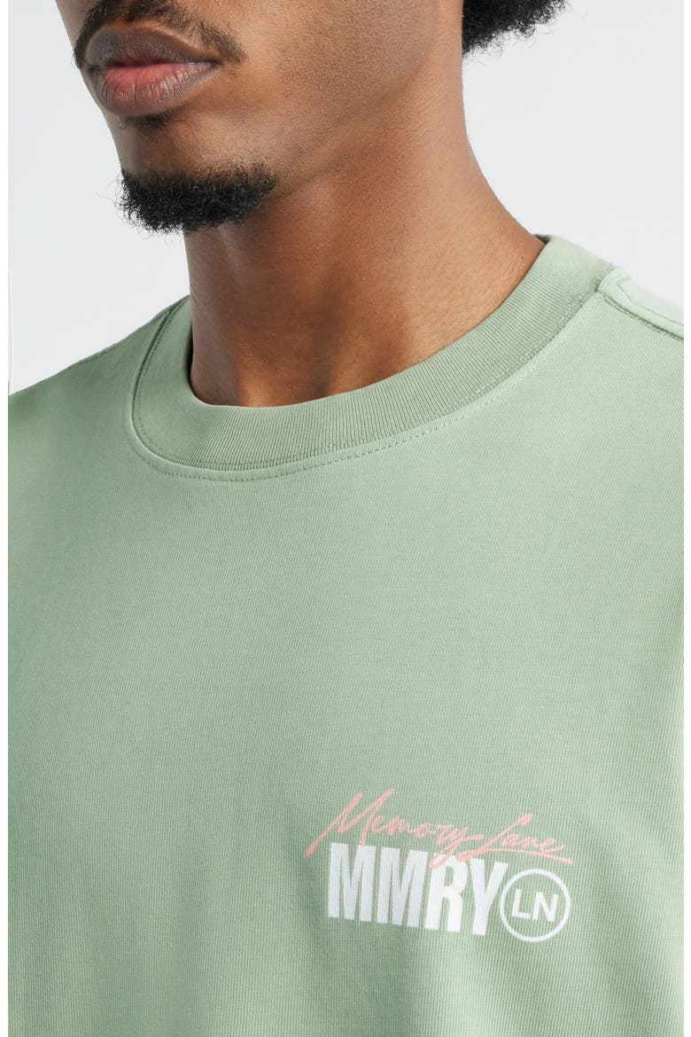 Oversize Maison Crop Graphic T-Shirt, Alternate, color, LIGHT SAGE