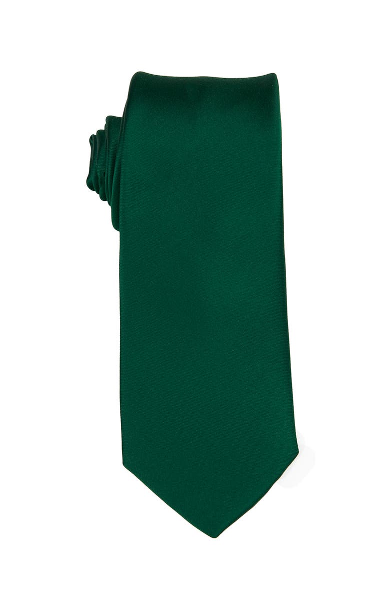 Brooklyn Brigade Men's Solid Satin X-Long Tie, Main, color, 