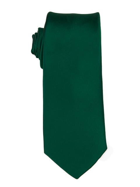 Men's Solid Satin X-Long Tie