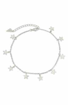 Sterling Forever Sabina Star Charm Anklet