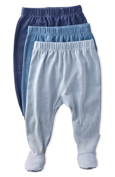 Fallon Footed Organic Cotton Assorted 3-Pack Pants (Baby)