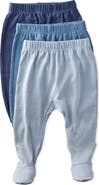 BUTTERBLU Fallon Footed Organic Cotton Assorted 3-Pack Pants