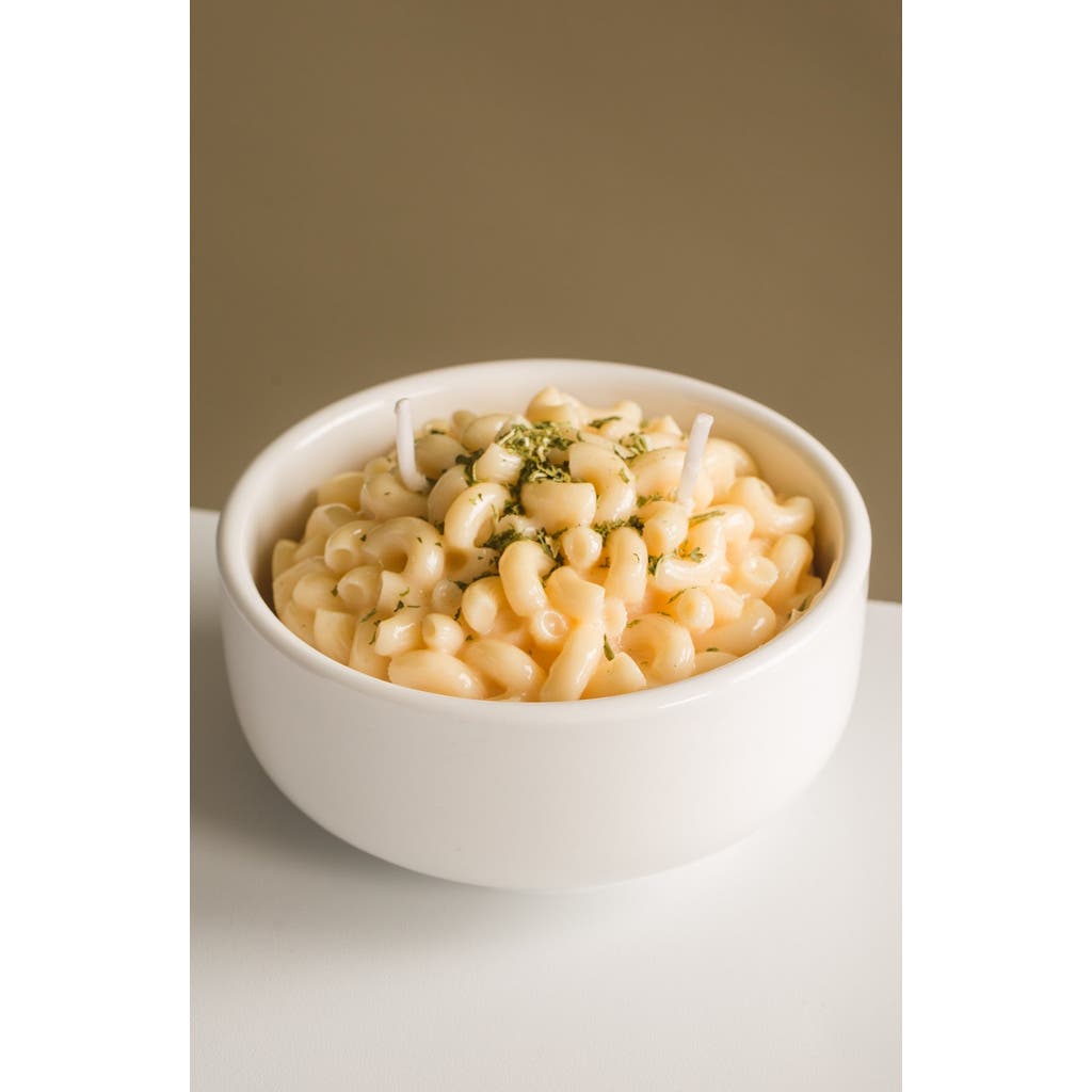 Southlake Gifts Macaroni & Cheese Candle In Off-white/cream