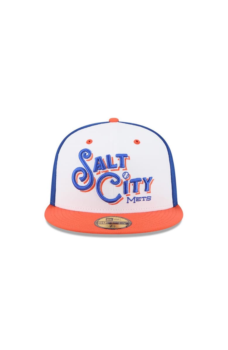 New Era Men's New Era Blue Syracuse Mets Theme Nights 59FIFTY Fitted Hat, Alternate, color, White