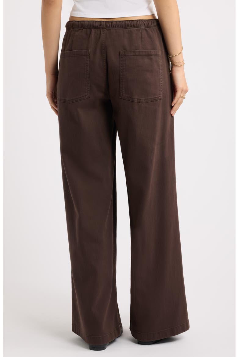 Stretch Twill Wide Leg Pants, Alternate, color, BROWN COFFEE