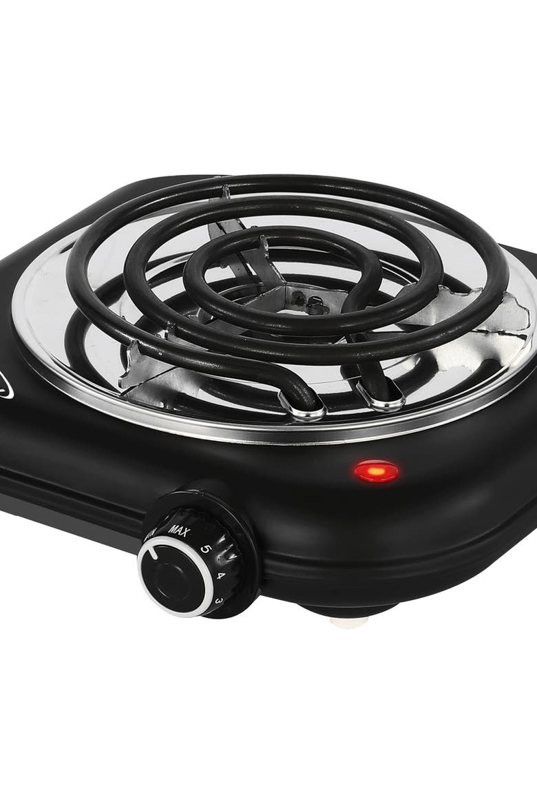 1100w Countertop Single Coiled Electric Burner, Alternate, color, Black