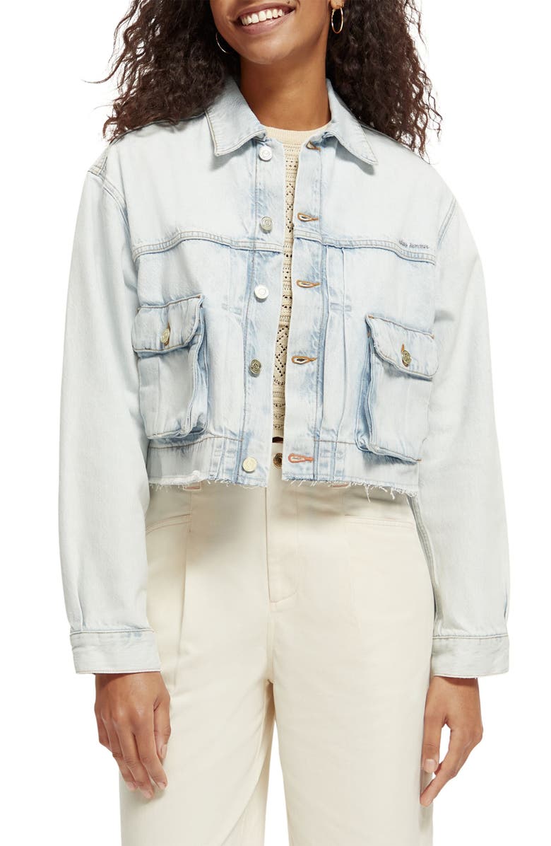 Scotch & Soda Organic Cotton Utility Trucker Jacket, Alternate, color, 