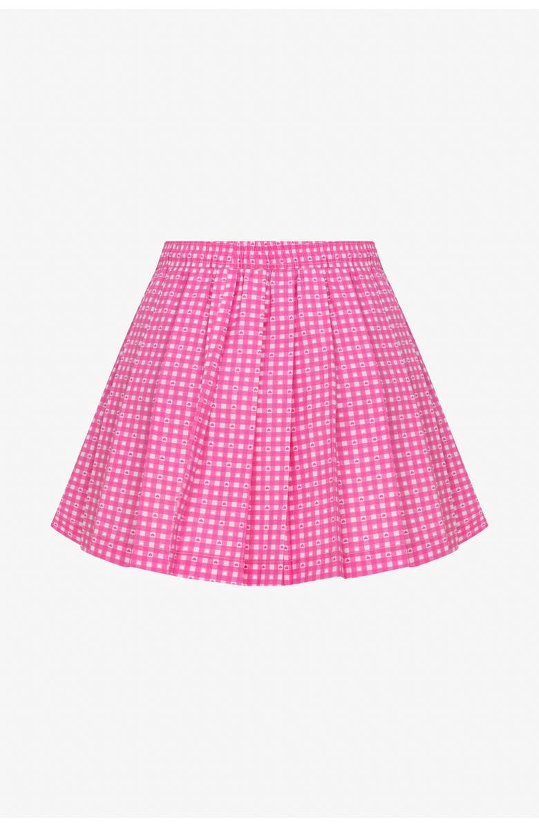 Je Te Veux Sweetheart Gingham Pleated Mini Skirt, Alternate, color, Pink