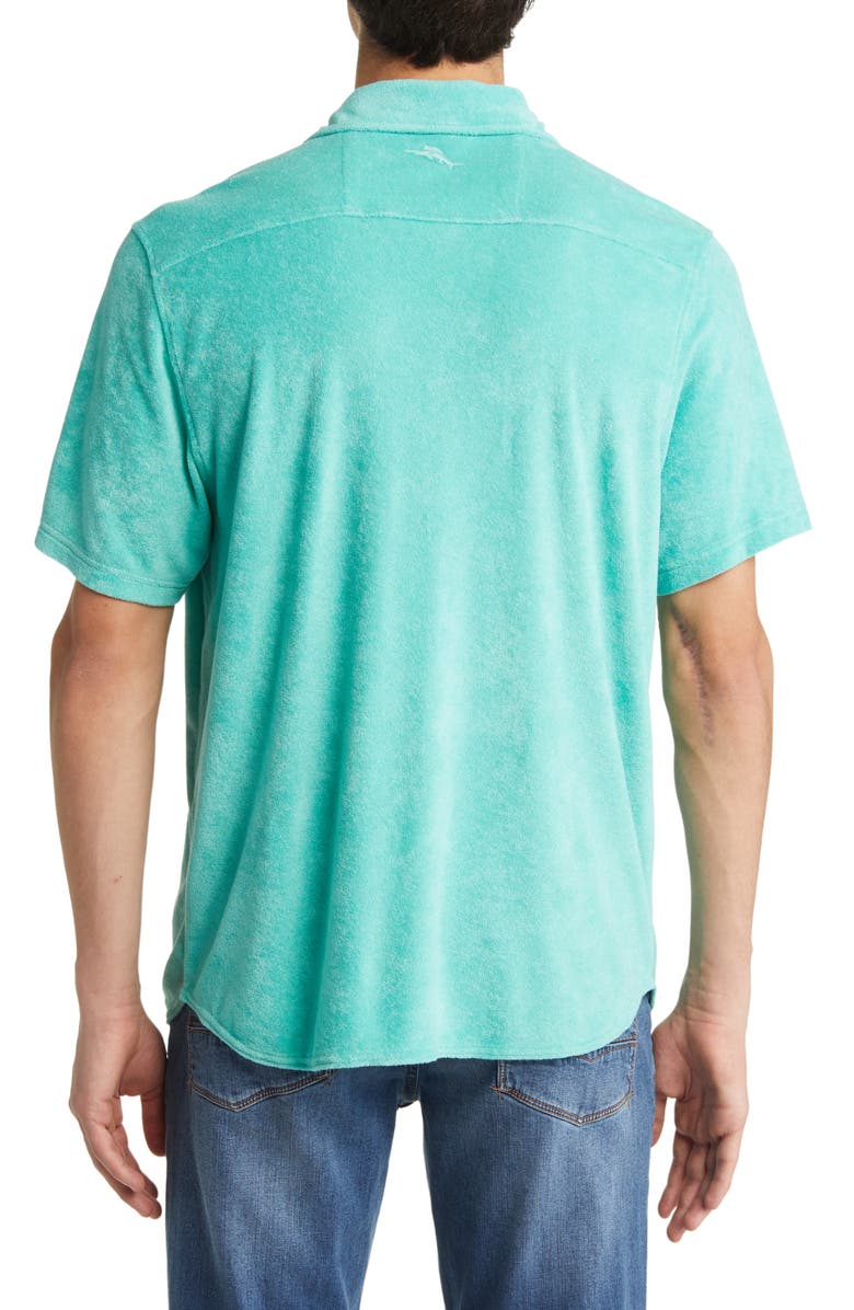 Tommy Bahama Poolside Short Sleeve Terry Cloth Button-Up Shirt, Alternate, color, 