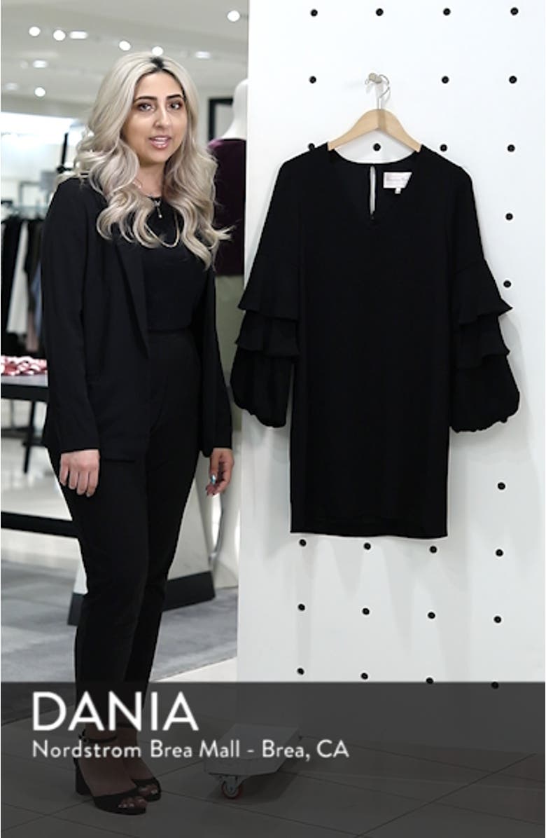 Tiered Ruffle Sleeve Shift Dress, sales video thumbnail