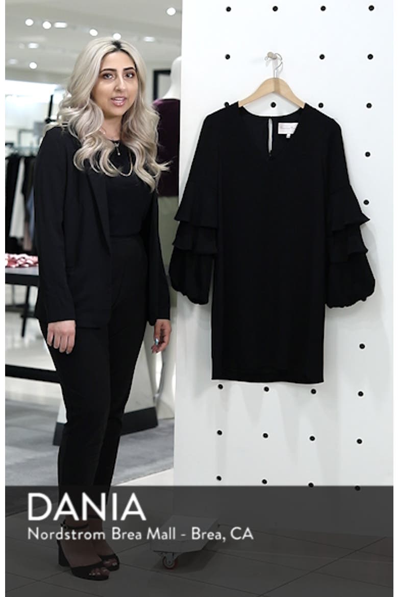 Tiered Ruffle Sleeve Shift Dress video