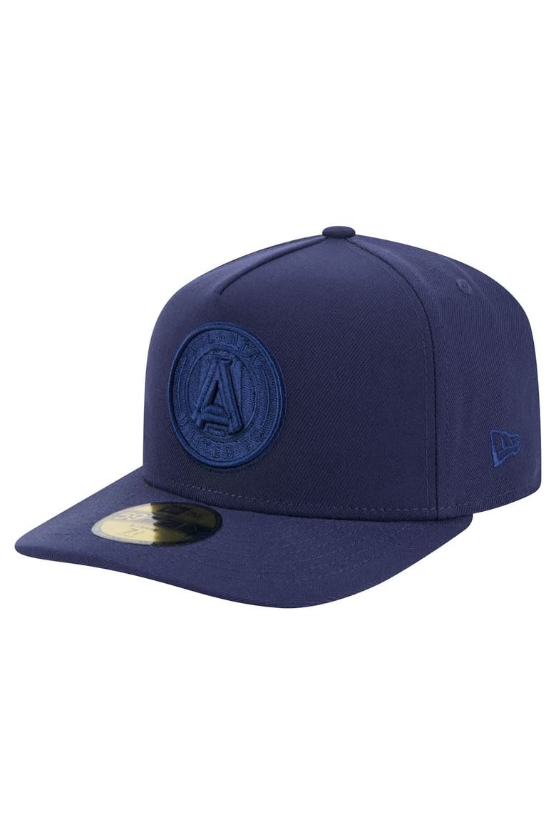 Men's New Era Navy Atlanta United FC Color Pack A-Frame 59FIFTY Fitted Hat, Main, color, Navy