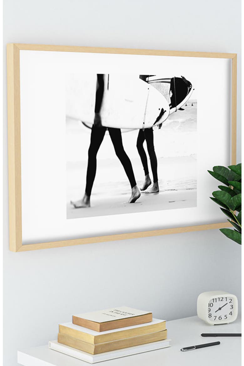 Ingrid Beddoes - Catch a Wave Framed Art Print, Alternate, color, BLACK-WHITE