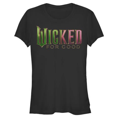 Junior's Wicked For Good Official Tonal Logo  Graphic T-Shirt